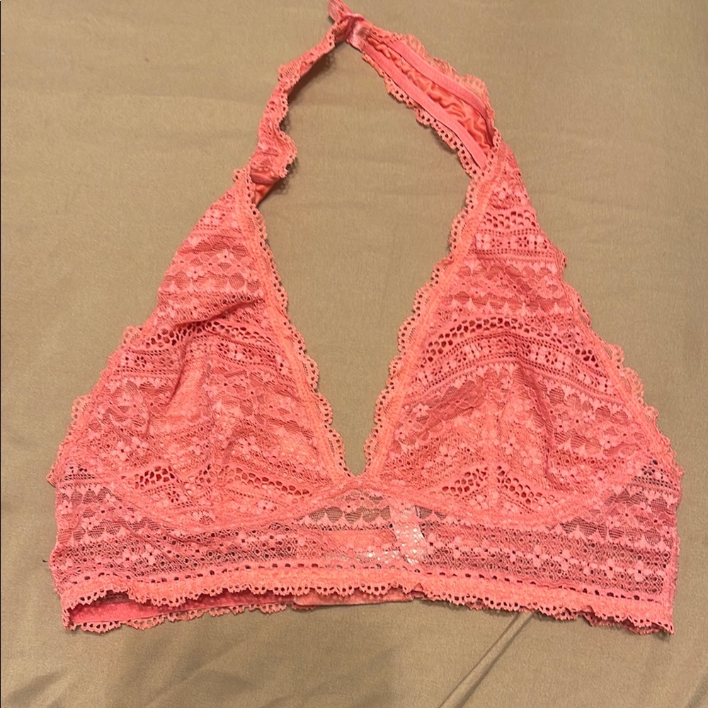 Victoria's Secret Pink Lace Halter Bra